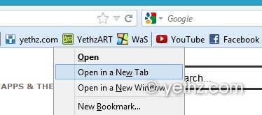 Open Firefox Bookmarks in Background