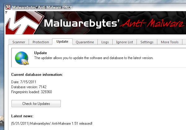 Download MalwareByte's Anti-Malware