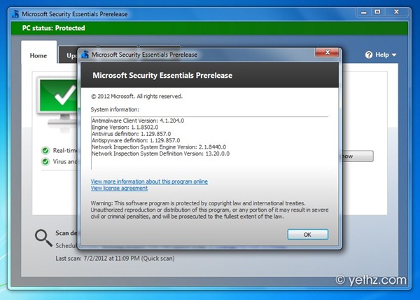 Download Microsoft Security Essentials