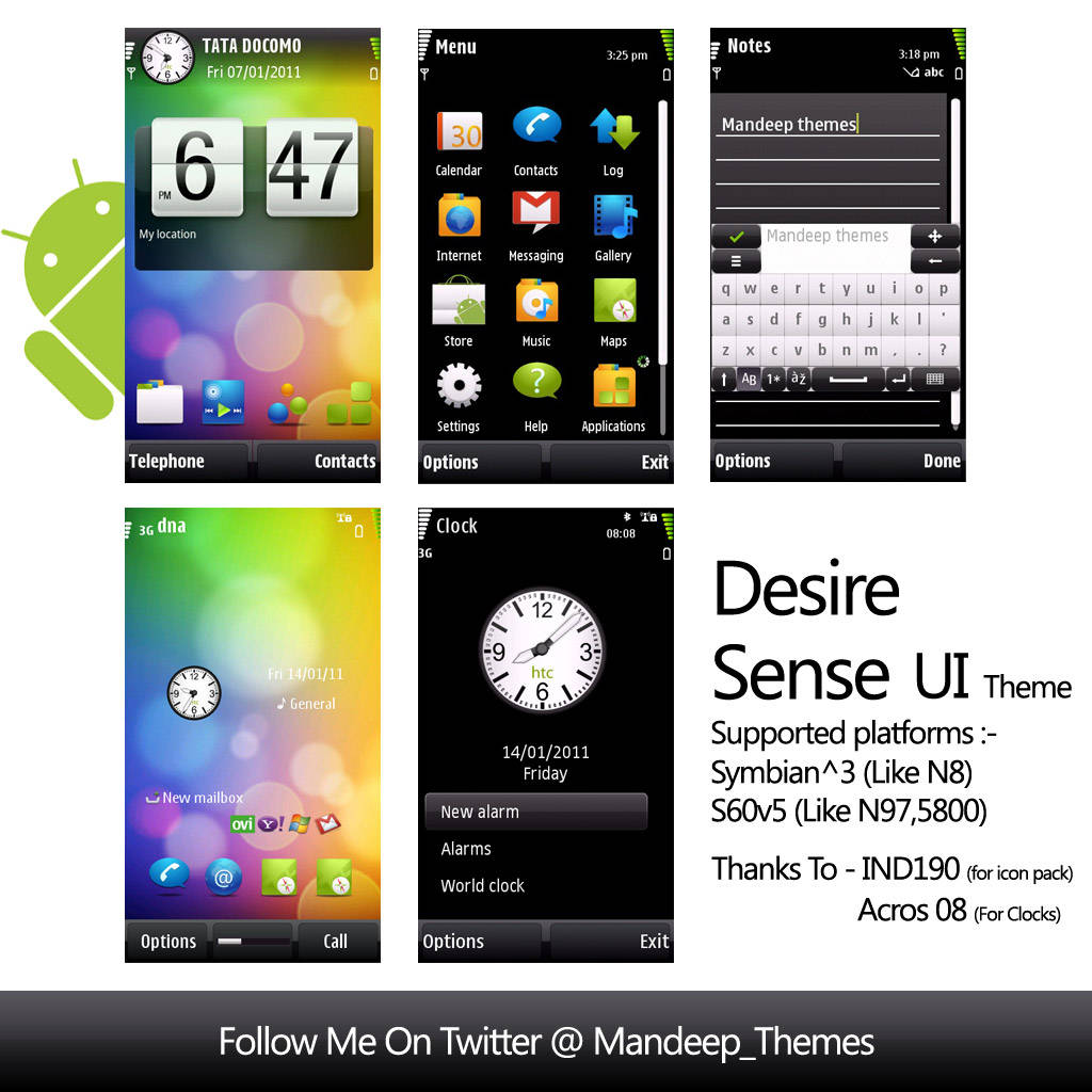 HTC Desire Sense Theme