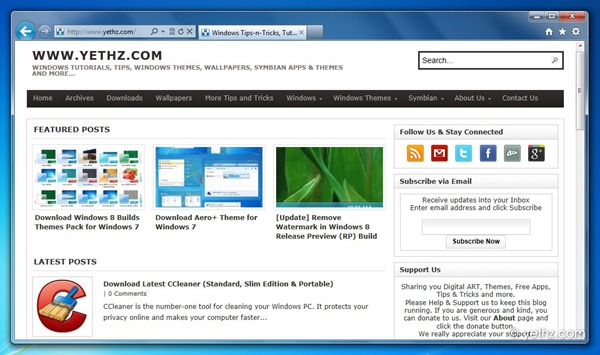 Internet Explorer 9 Preview