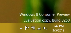 Windows 8 Consumer Prevew Watermark