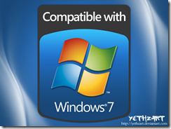 Windows 7 Compatible Sticker PSD