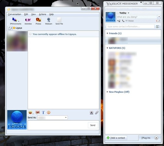 Yahoo Messenger Chat Dialogue