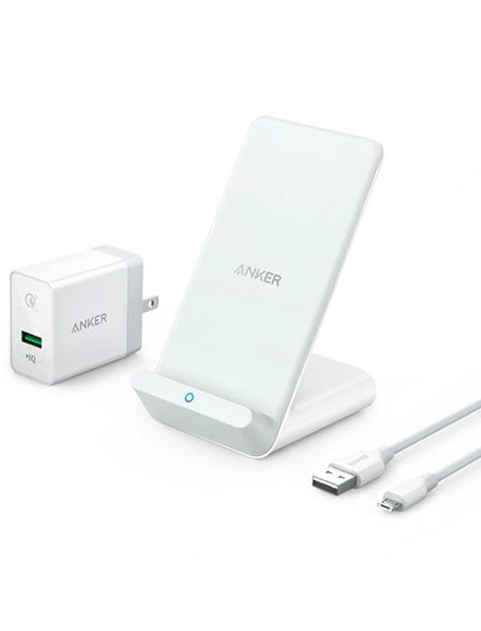 Anker 313 Wireless Charging Stand in White: Pure and Practical
