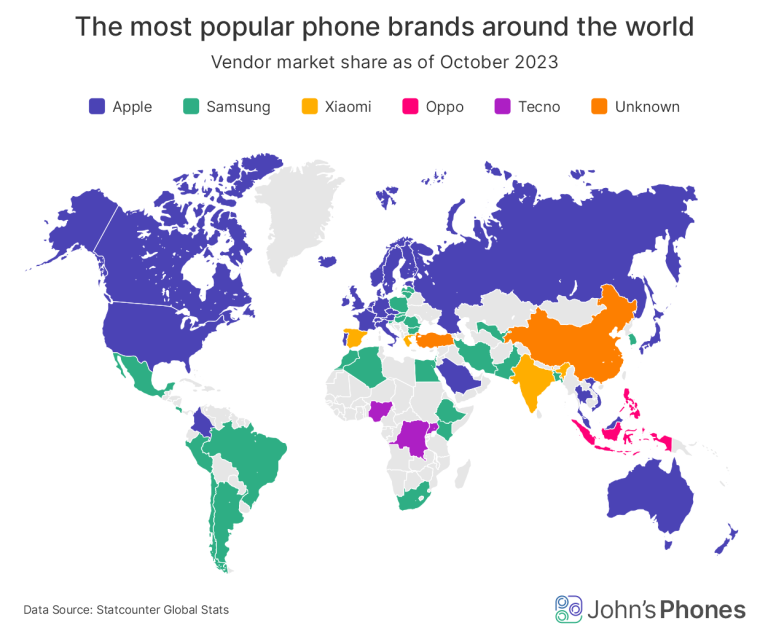 The Most Popular Phone Brands in Every Country in 2023 Tech
