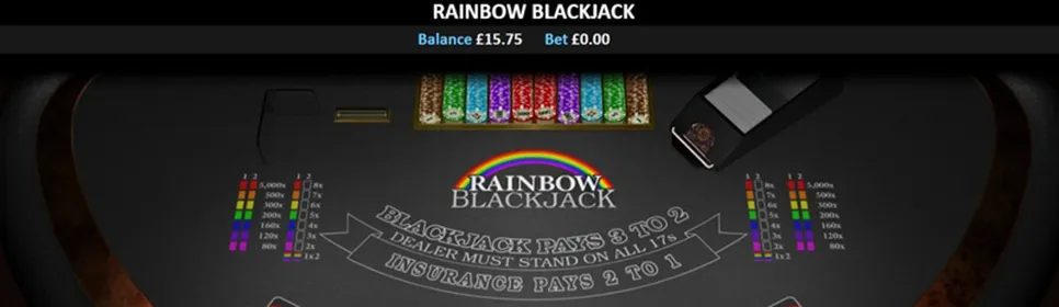 Rainbow Blackjack by Realistic Games